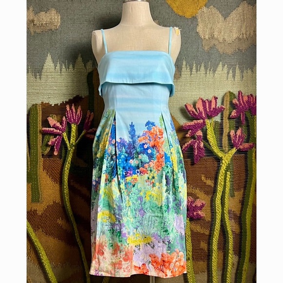 Anthropologie Sleeveless Fold-over Whimsical Dress XSP - Picture 10 of 16